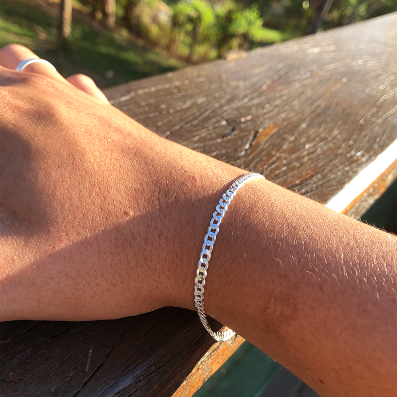 Pulseira Grumet 3.5mm Prata 925