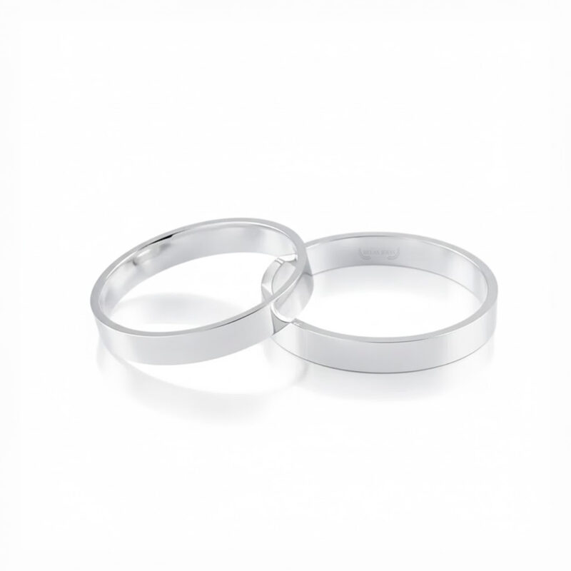 Alianças Prata 3mm Reta