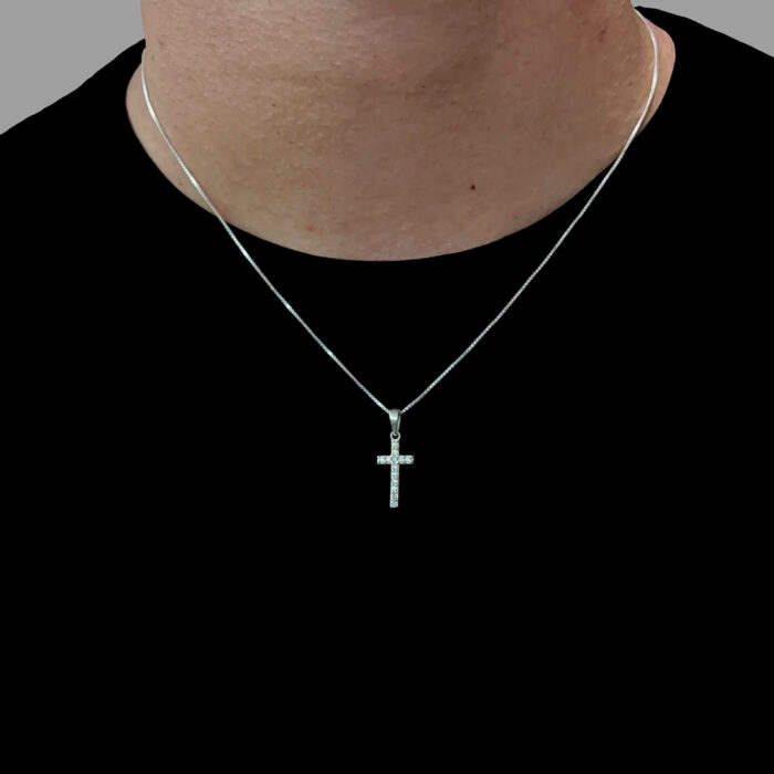 Corrente 50cm Cruz Cravejada - Imagem 2