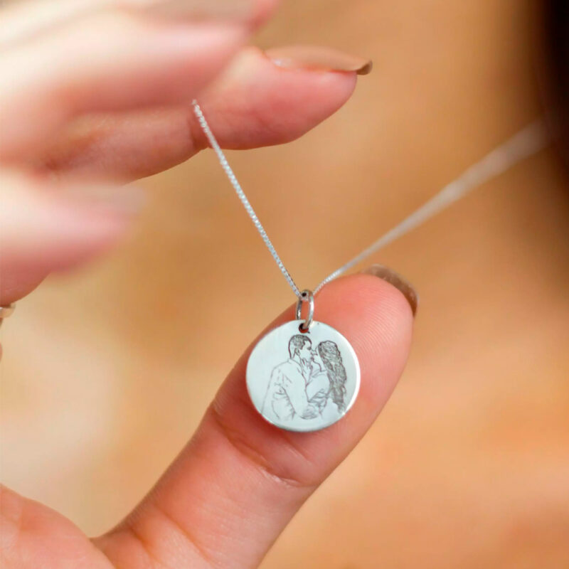 Colar Fotogravação Personalizado Prata 925