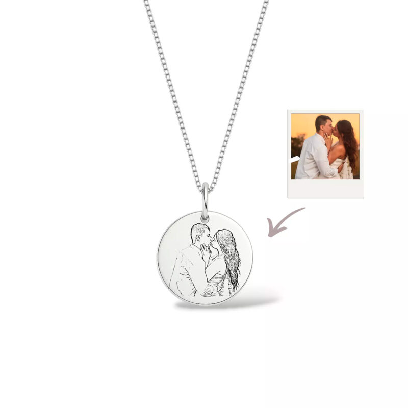 Colar Fotogravação Personalizado Prata 925