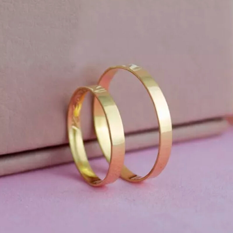 Alianças de Ouro 18K 2mm Reta Fosca