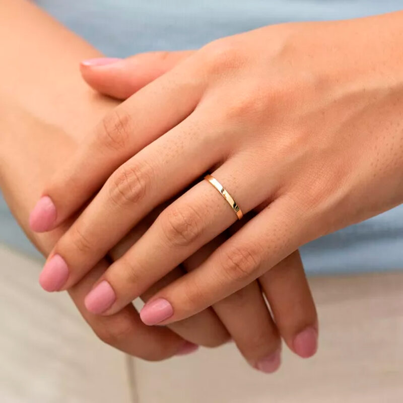 Alianças de Ouro 18K 2mm Reta