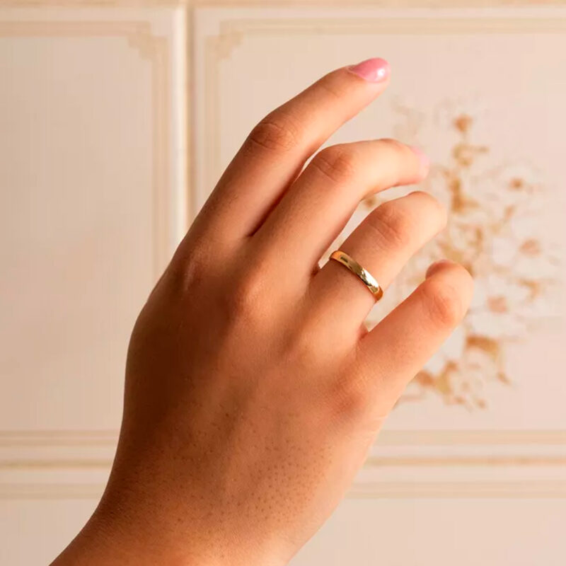 Alianças de Ouro 18K 3mm Abaulada