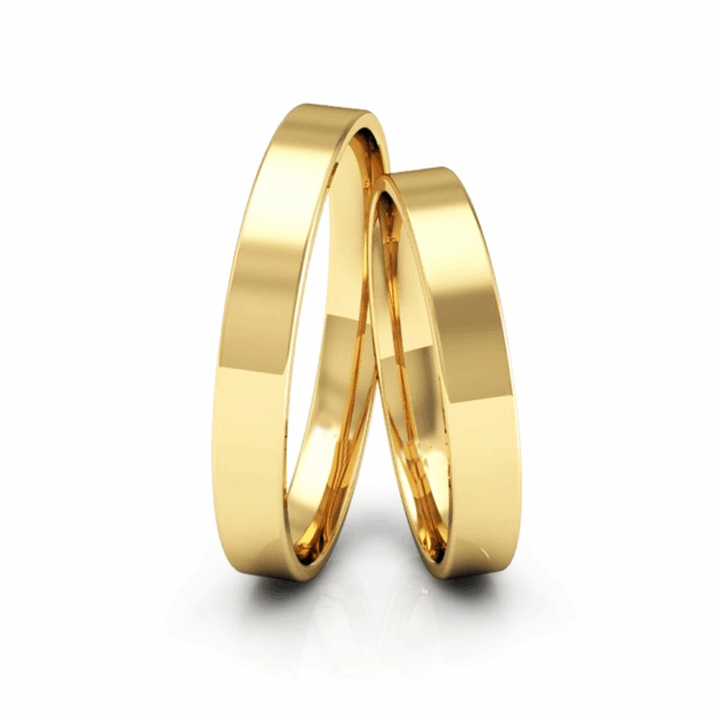 Alianças de Ouro 18K 3mm Reta