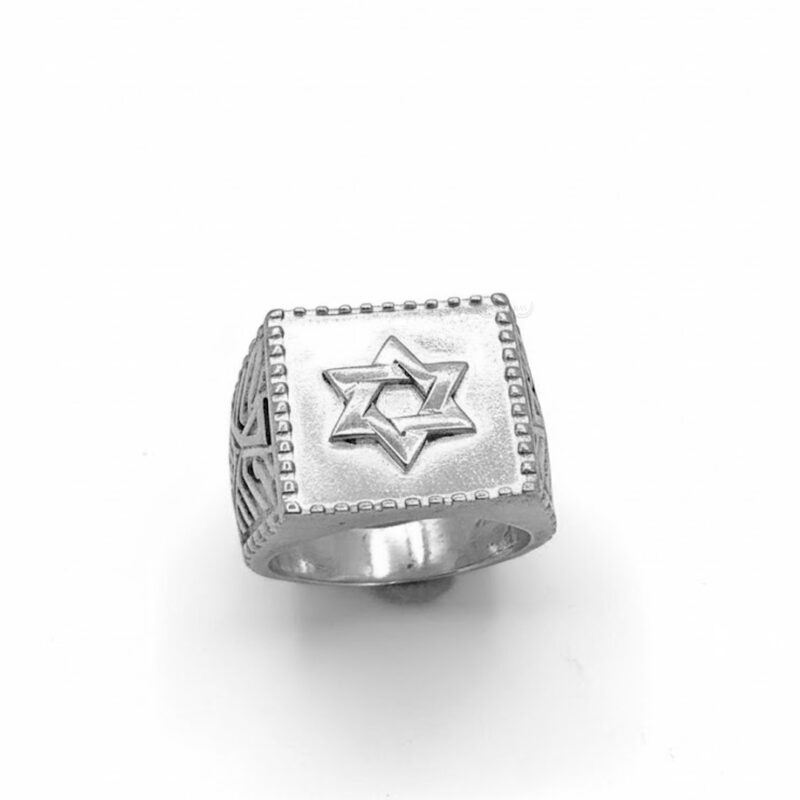 Anel Dedeira Estrela de Davi Prata 925