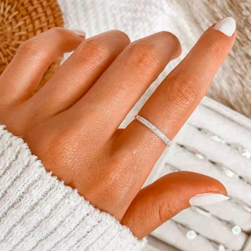 Anel Aparador Cravejado Prata 925