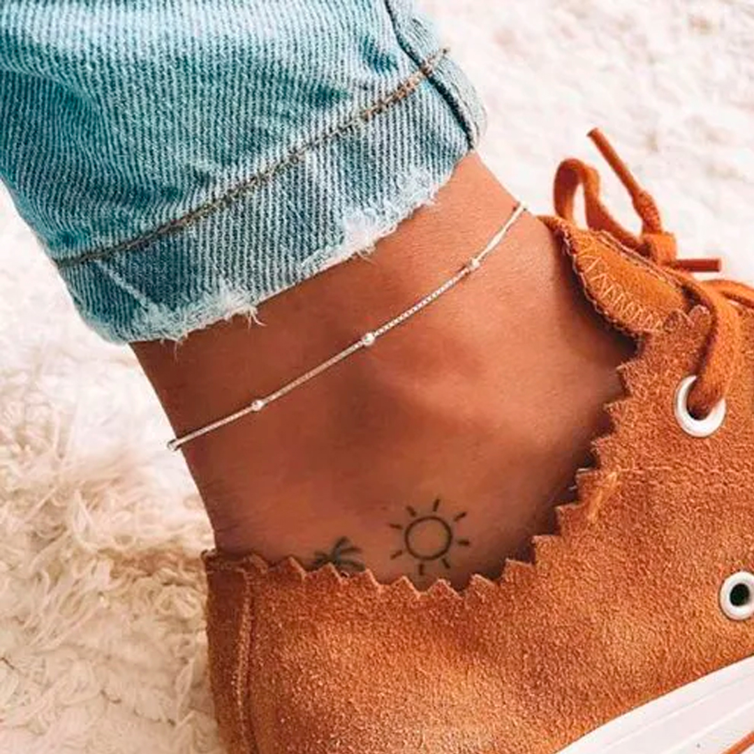 Tornozeleira Bolinhas Prata 925 - Imagem 4