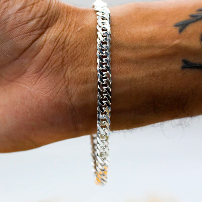 Pulseira Grumet Duplo 6mm Prata 925