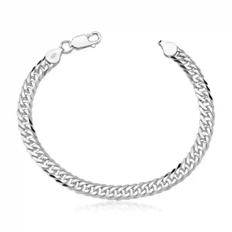 Pulseira Grumet Duplo 6mm Prata 925