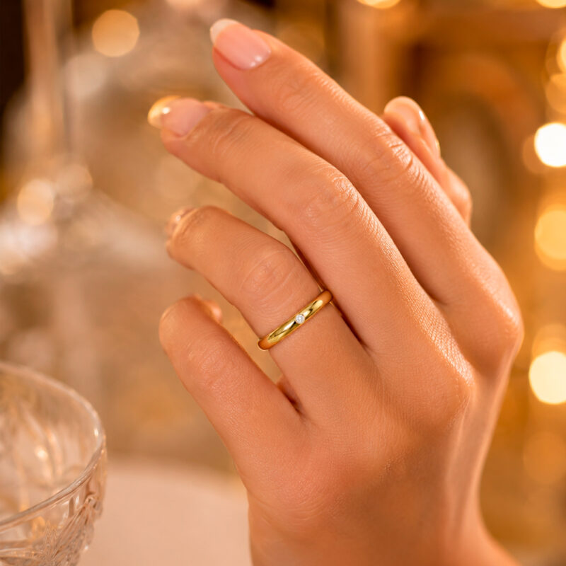 Alianças de Casamento em Moeda Antiga 3mm Tradicional Forro de Prata 925