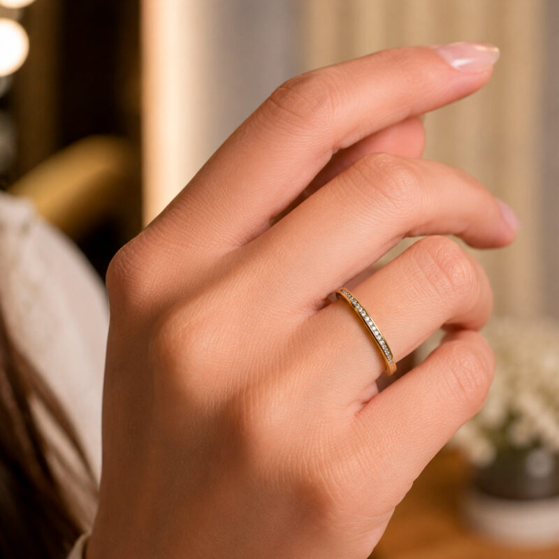Alianças de Casamento em Moeda Antiga 3mm Canaleta Central (C/Pedra) Forro de Aço inox