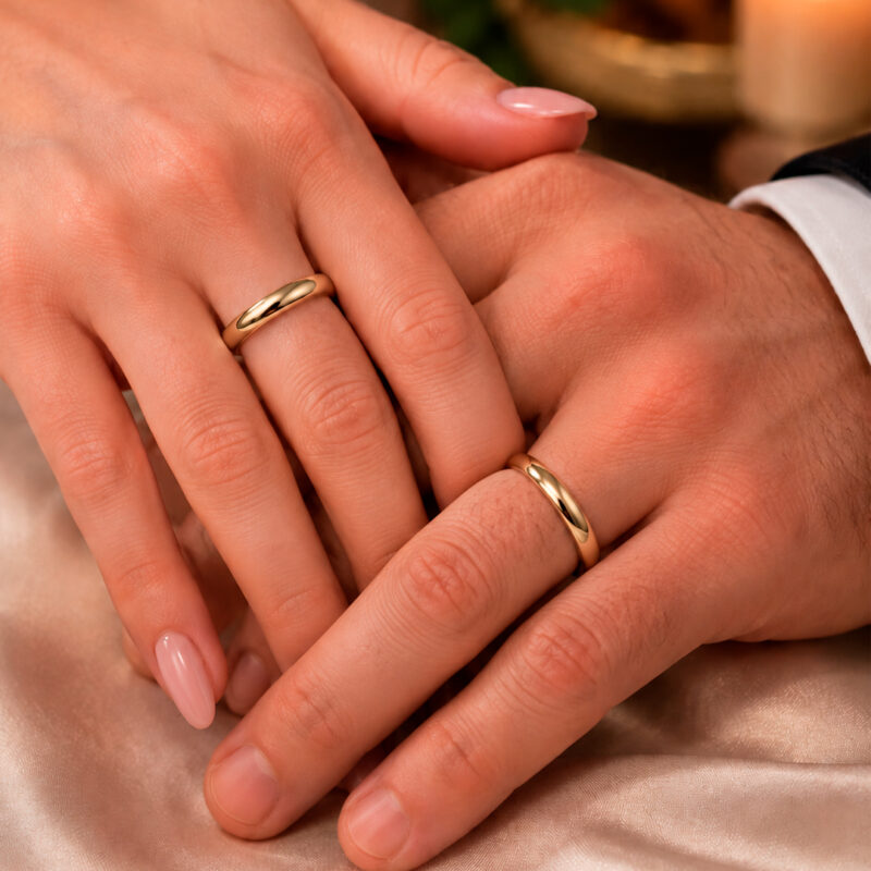 Alianças de Casamento em Moeda Antiga 3mm Tradicional Forro de Aço inox