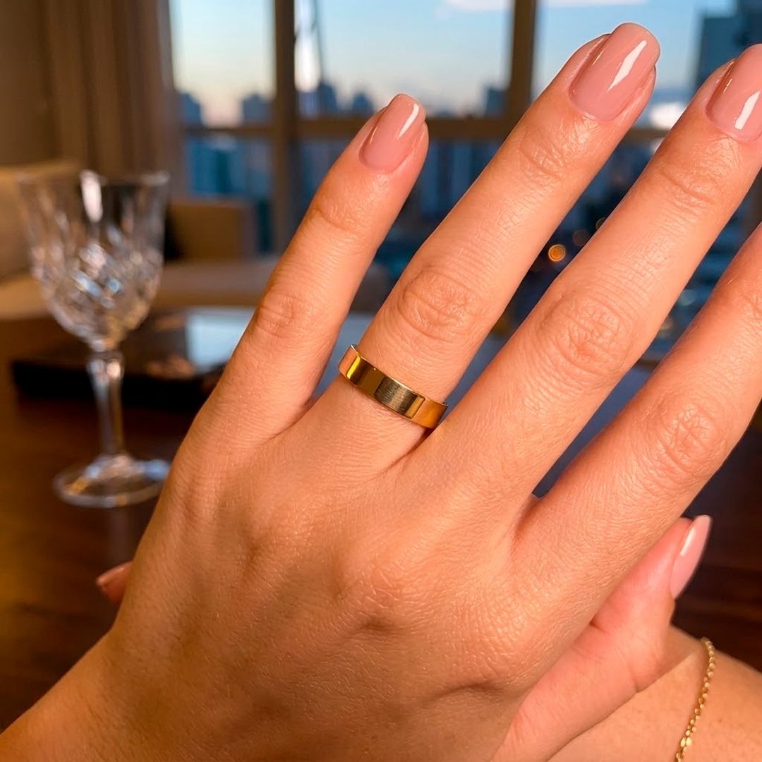 Alianças de Casamento em Moeda Antiga 5mm Reta Forro de Prata 925 - Imagem 2
