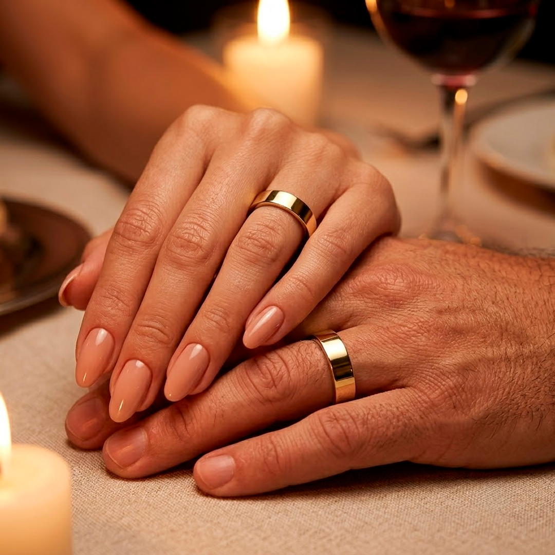 Alianças de Casamento em Moeda Antiga 5mm Reta Forro de Prata 925 - Imagem 3