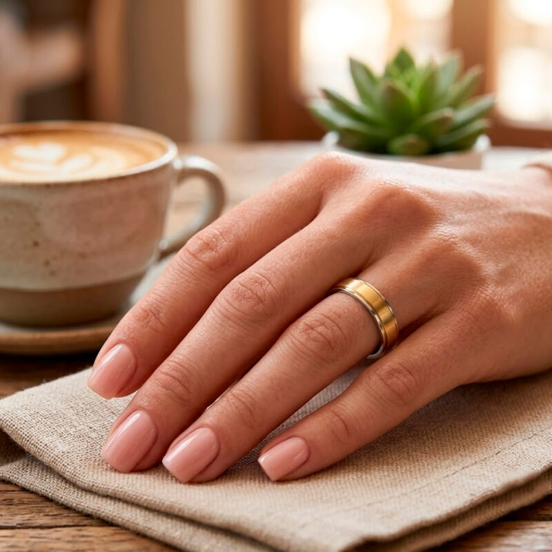 Alianças de Casamento em Moeda Antiga 6mm (S/Coração) Forro de Aço Inox
