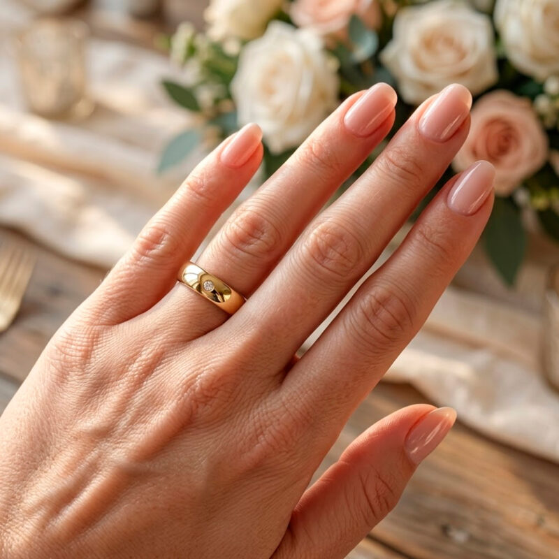 Alianças de Casamento em Moeda Antiga 6mm Tradicional Forro de Aço Inox