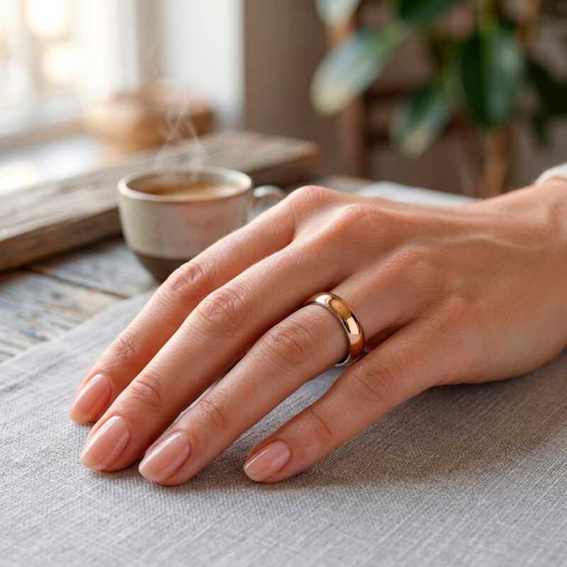 Alianças de Casamento em Moeda Antiga 6mm Tradional Forro de Prata 925