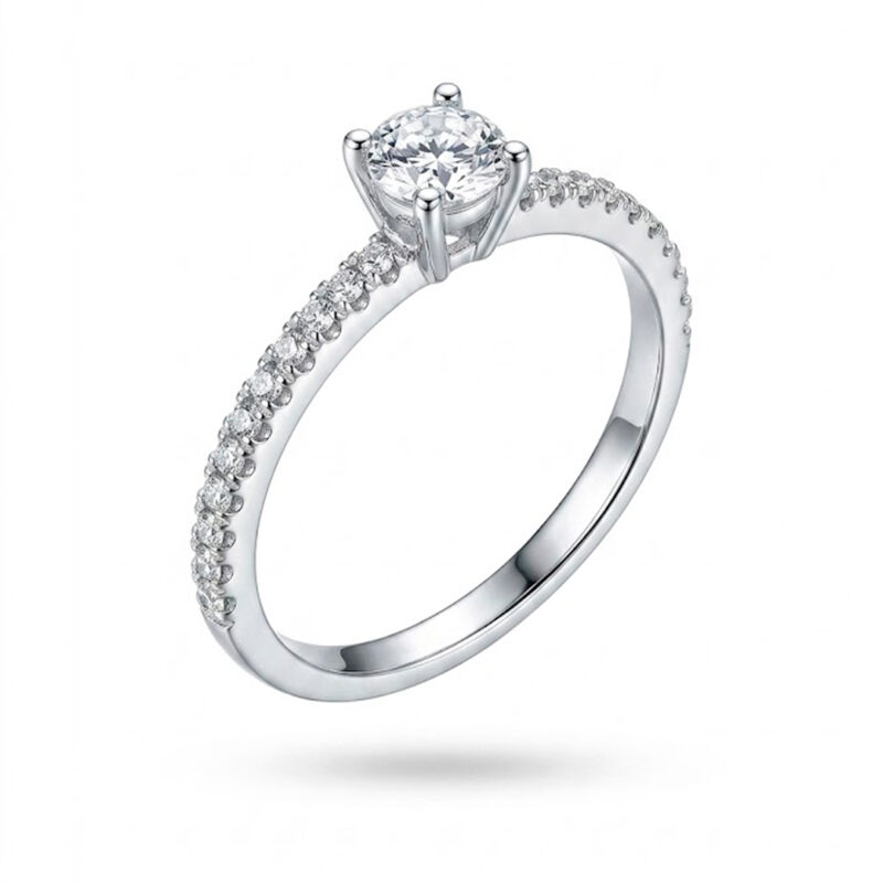 Solitário de Prata 925 Elegância Pura